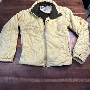 Columbia Titanium Jacket Womens Large Yellow Omni-Shield Interchange Puffer Coat